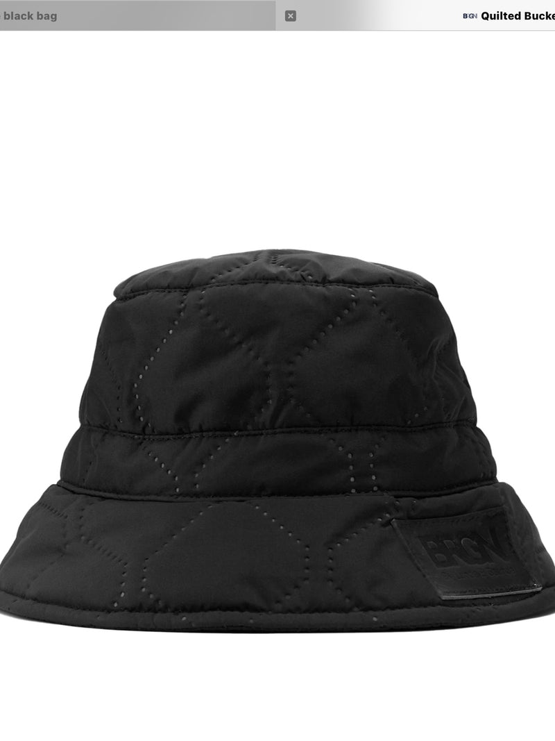 Bucket Hat, Quilted, New Black