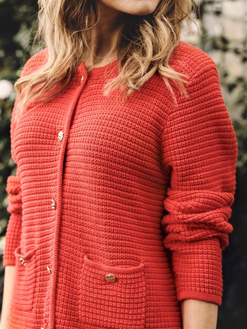 Chalina - Knitjacket, Red