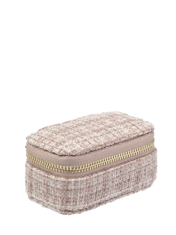 Tweed Jewellery Box Micro, Warm Taupe