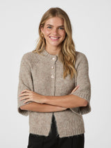 Benuta Fluffy Knit Cardigan, Beige