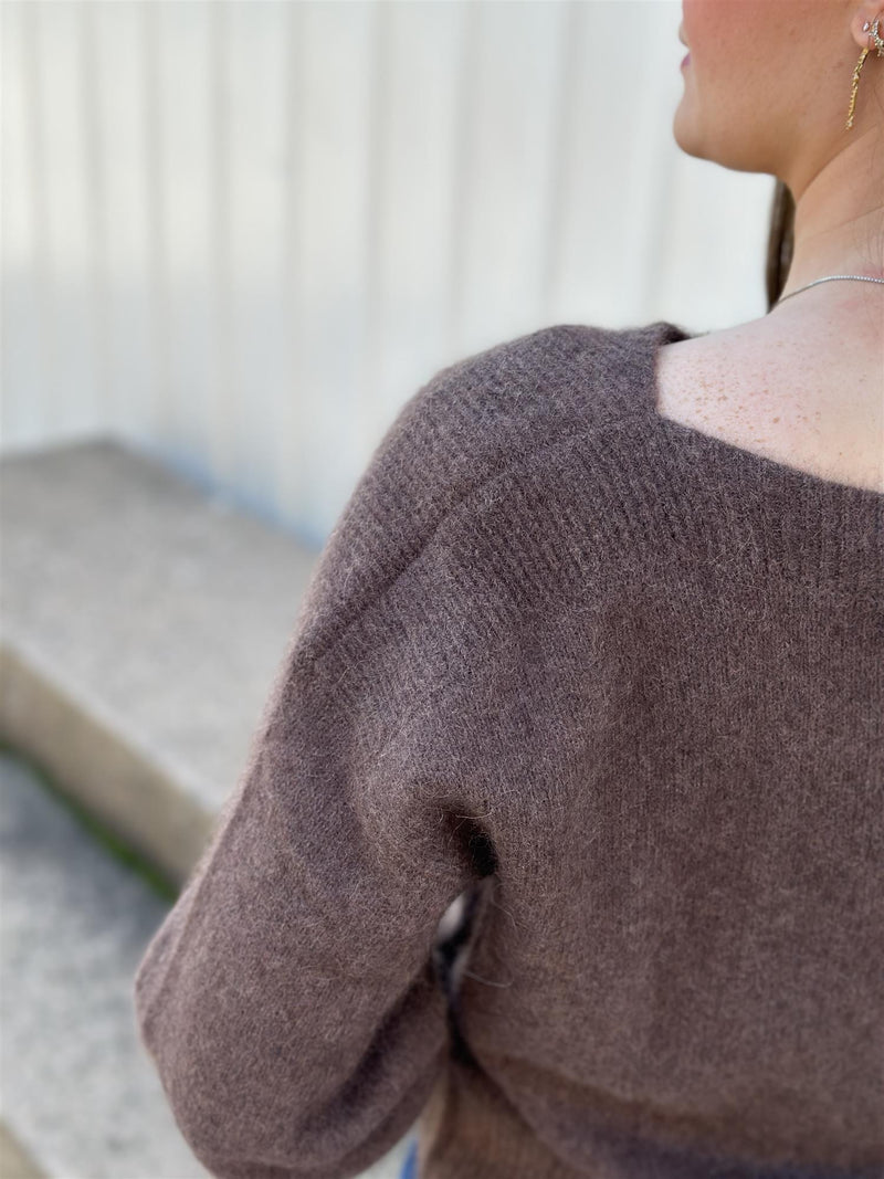 MALOU Pullover, Chocolate Melange