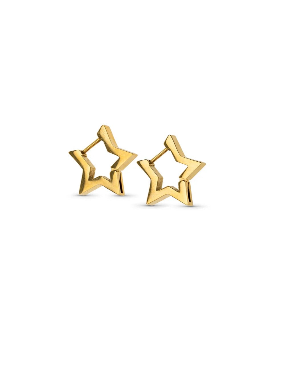 Vilda - Star Hoop Earrings Stainless Steel - Gold