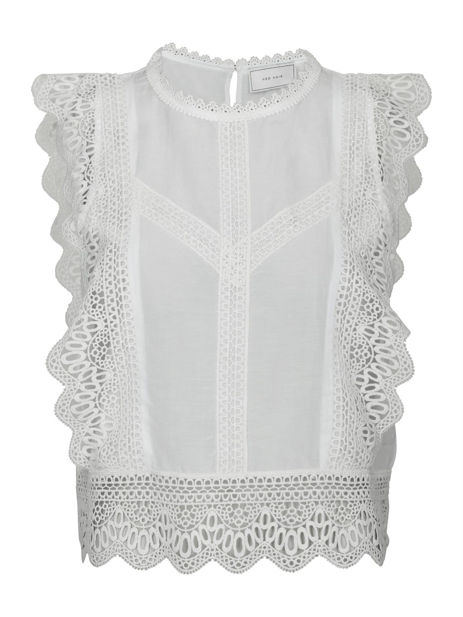 Samia Lace Top, White