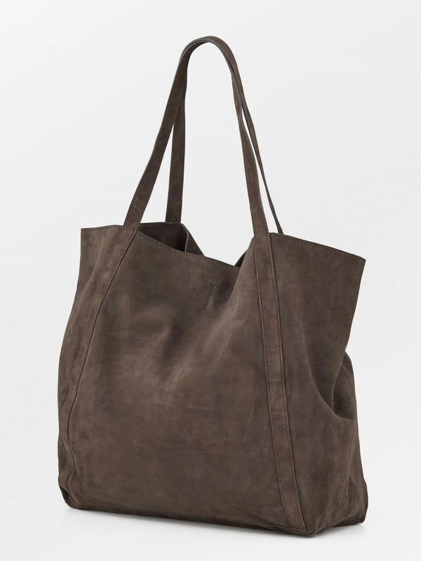 Suede Eden Bag, Brown