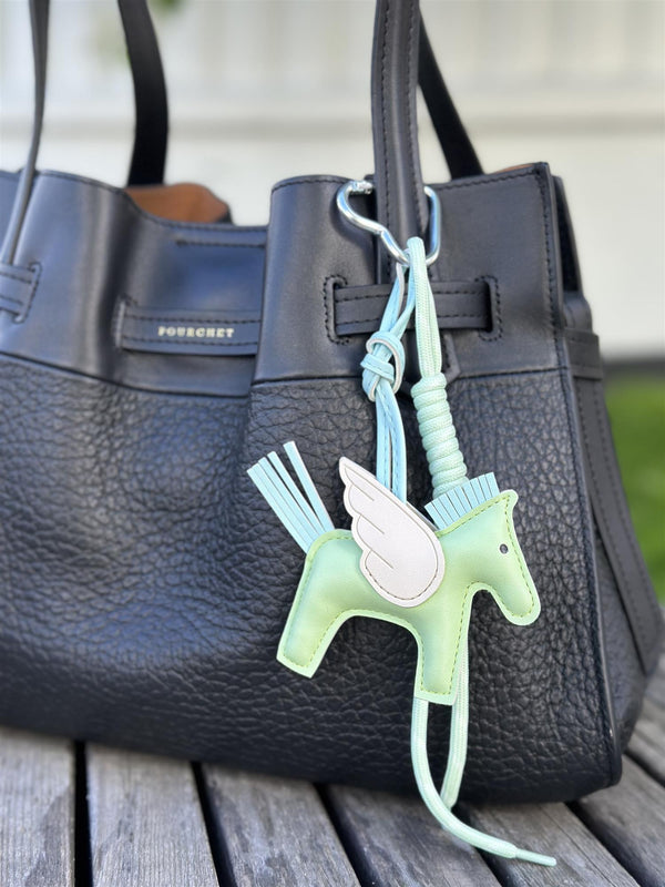 Bag Charm, Green Fancy Horse