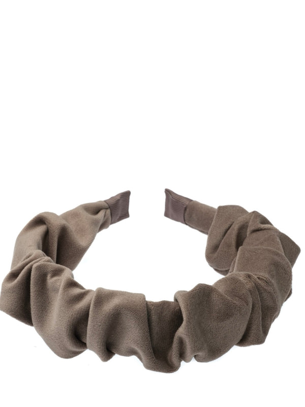 Velvet Hair Band Wave, Taupe