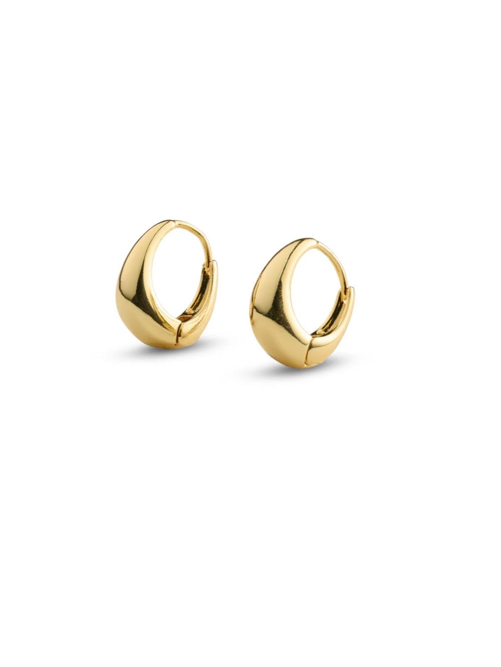 Hedvig - Classic Wide Hoop Earrings Stainless Steel - Gold