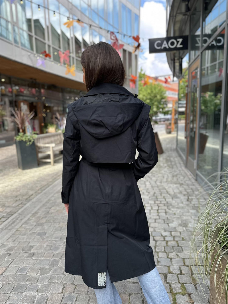 Regndråpe Trench Coat, Black