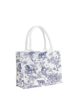 Canvas Tote Small, Blue Savannah