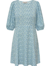 Gino 3/4 dress, Blue/White