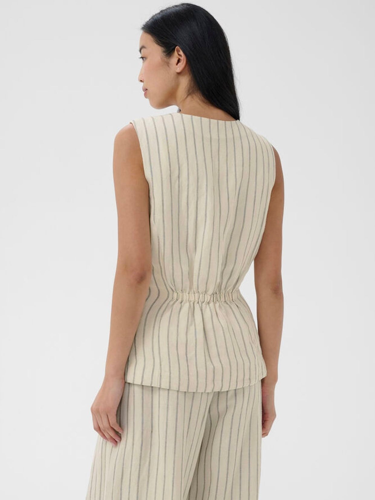 Binta PW Waistcoat, Black Stripe