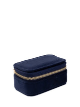 Velvet Jewellery Box Micro, Navy Blue