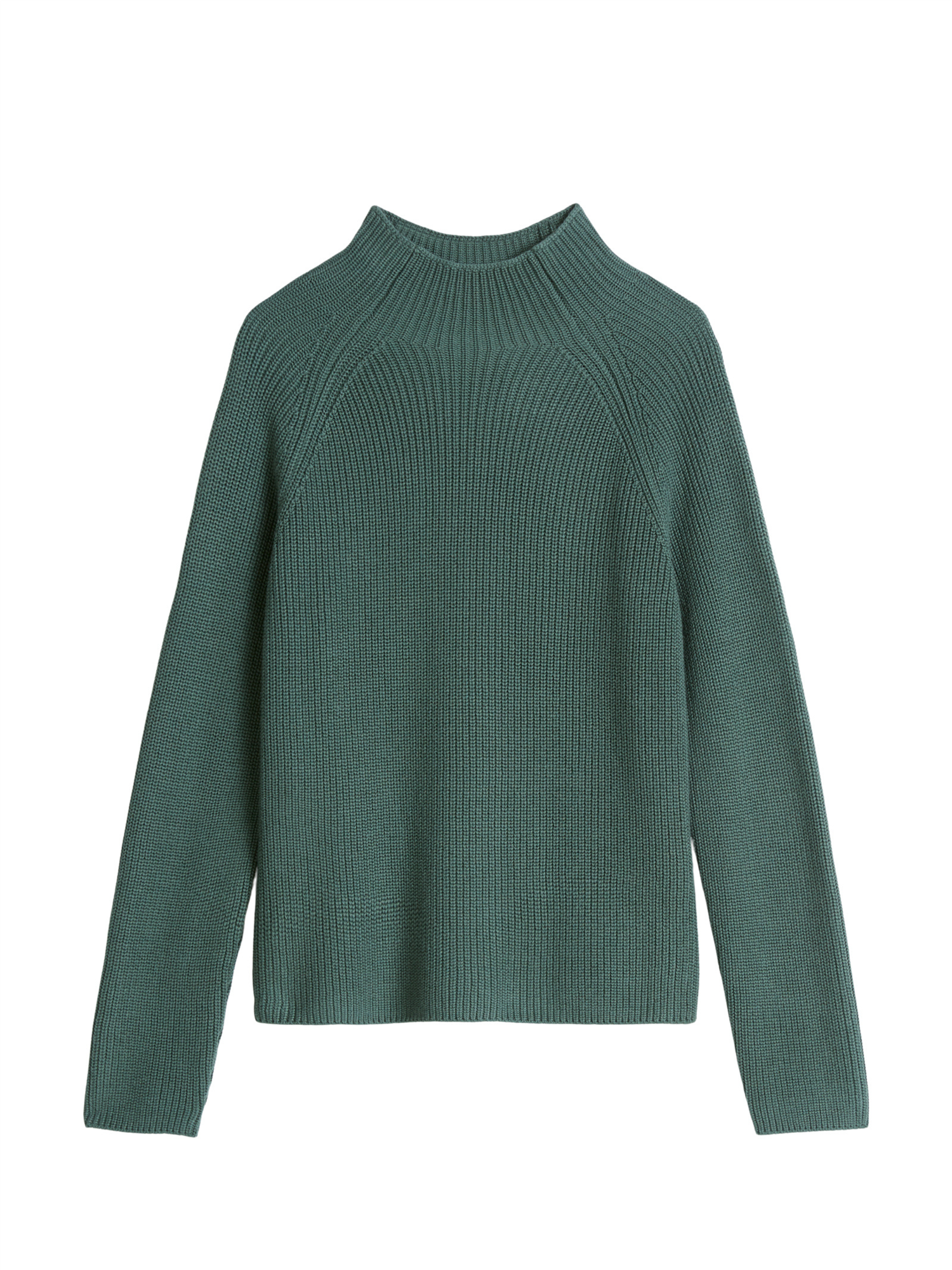 Pullover, Stand-up collar, Green