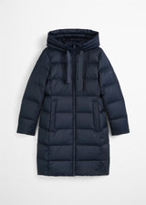 Coat, down filled, with hood, Deep Blue sea