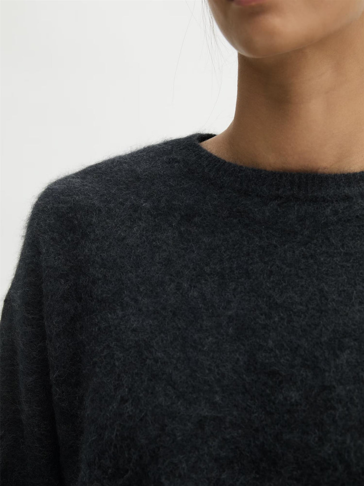 Pullover, Round neck, Coal Grey