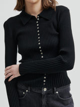 Jet Knit Cardigan, Black