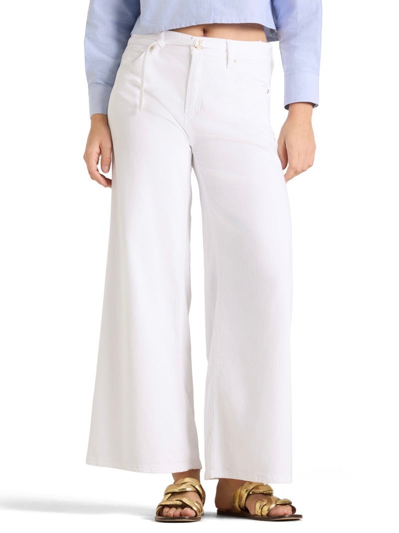 Palazzo Cropped, Fresh White
