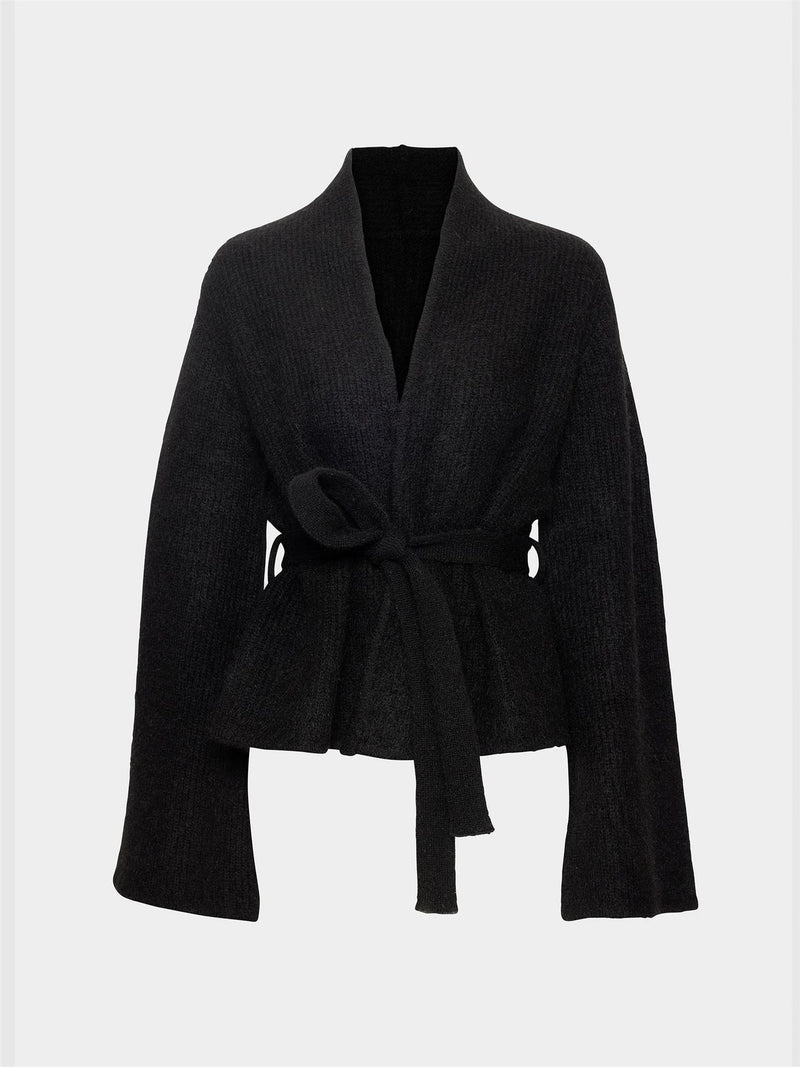 Lila Mohair Cardigan, Black