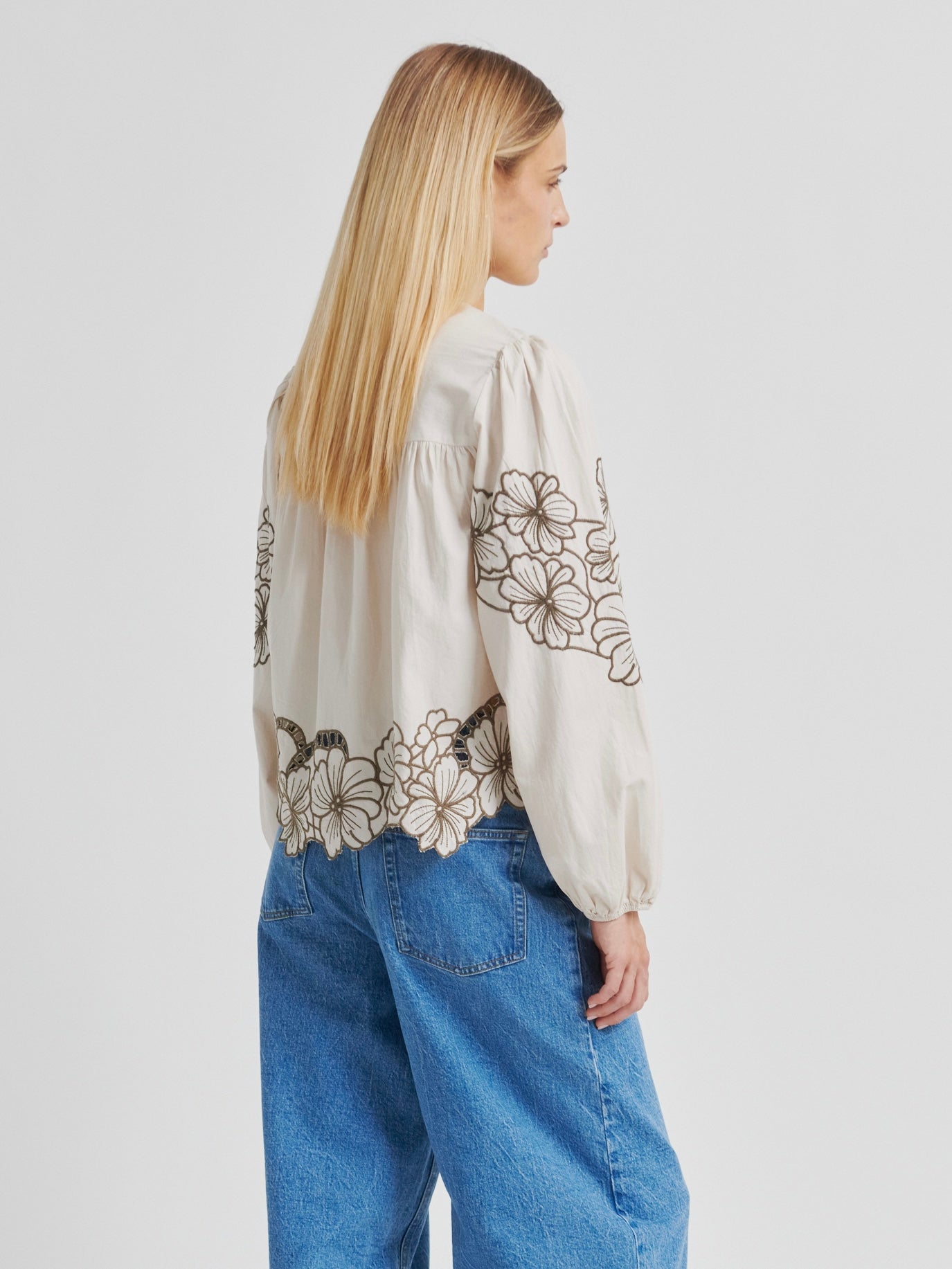 Elinor Blouse, Beige Brown