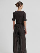 Rosia SS Tee, Dark Brown