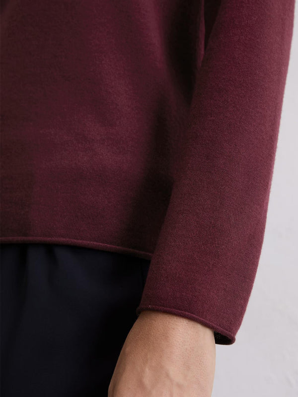 Pullover, longsleeve, Aubergine Red