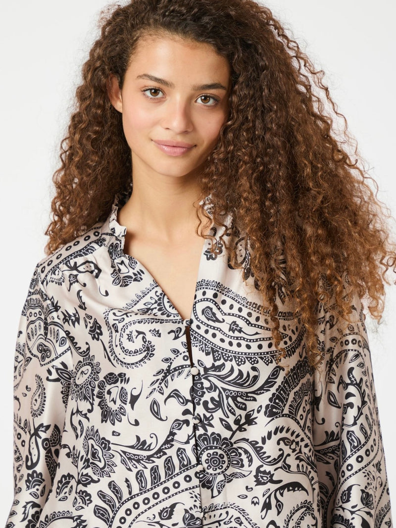 Massima Deco Paisley Blouse, Cream