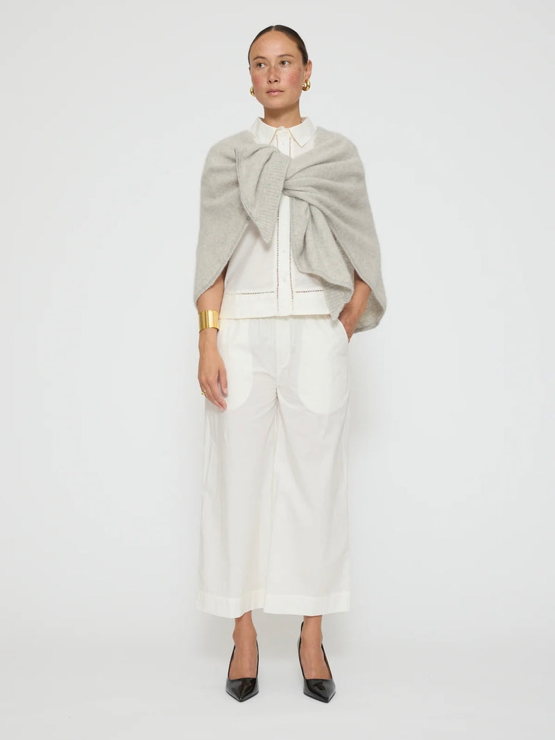 SANNE Poncho, Grey Melange