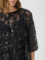 Vivan PW Blouse, Black Sequins