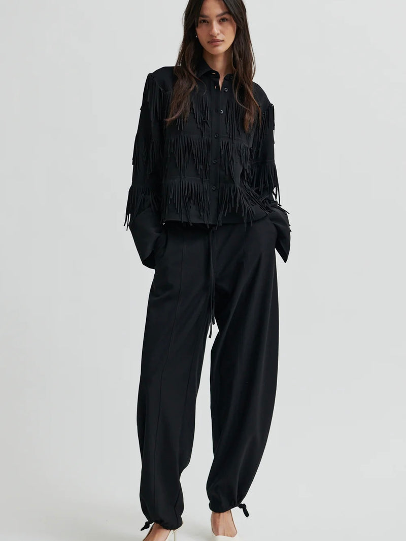 Dancing Cropped Shirt, Black