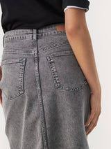 Dilin PW Skirt, Grey Denim