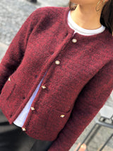 Casilda - Knit jacket, Burgunder