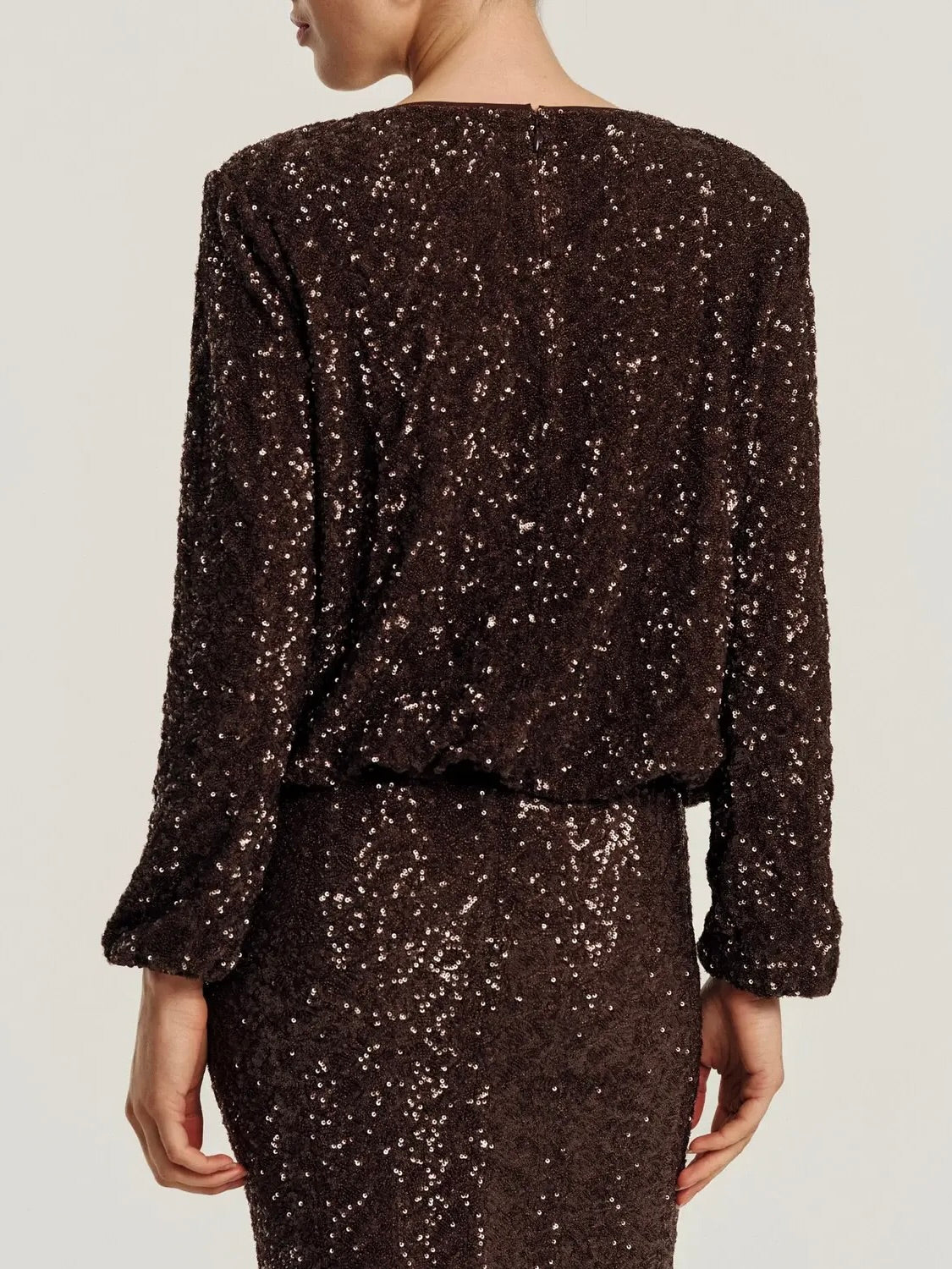 Beaded Blouse, Chocolate