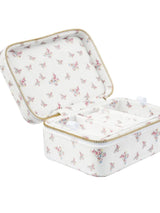 Velvet Jewellery Box, Off White Butterfly