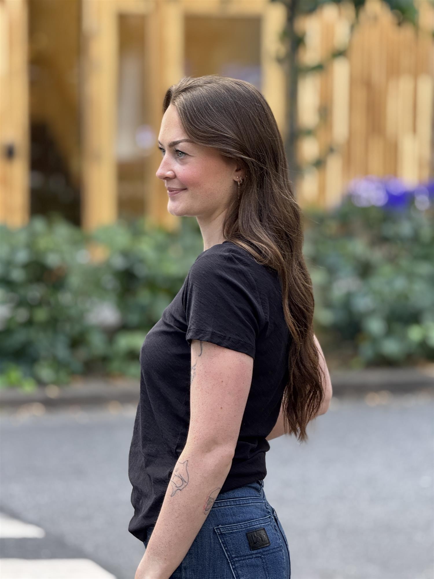 Blanca T-Shirt, Round neck, Black