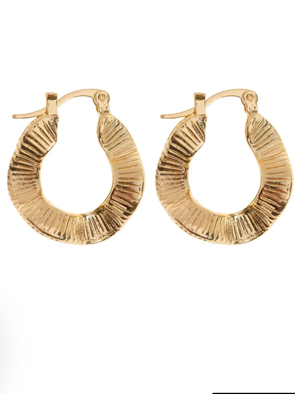 Zeina - Oriental Wavy Hoop Earrings