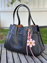 Bag Charm, Pink Flower Power