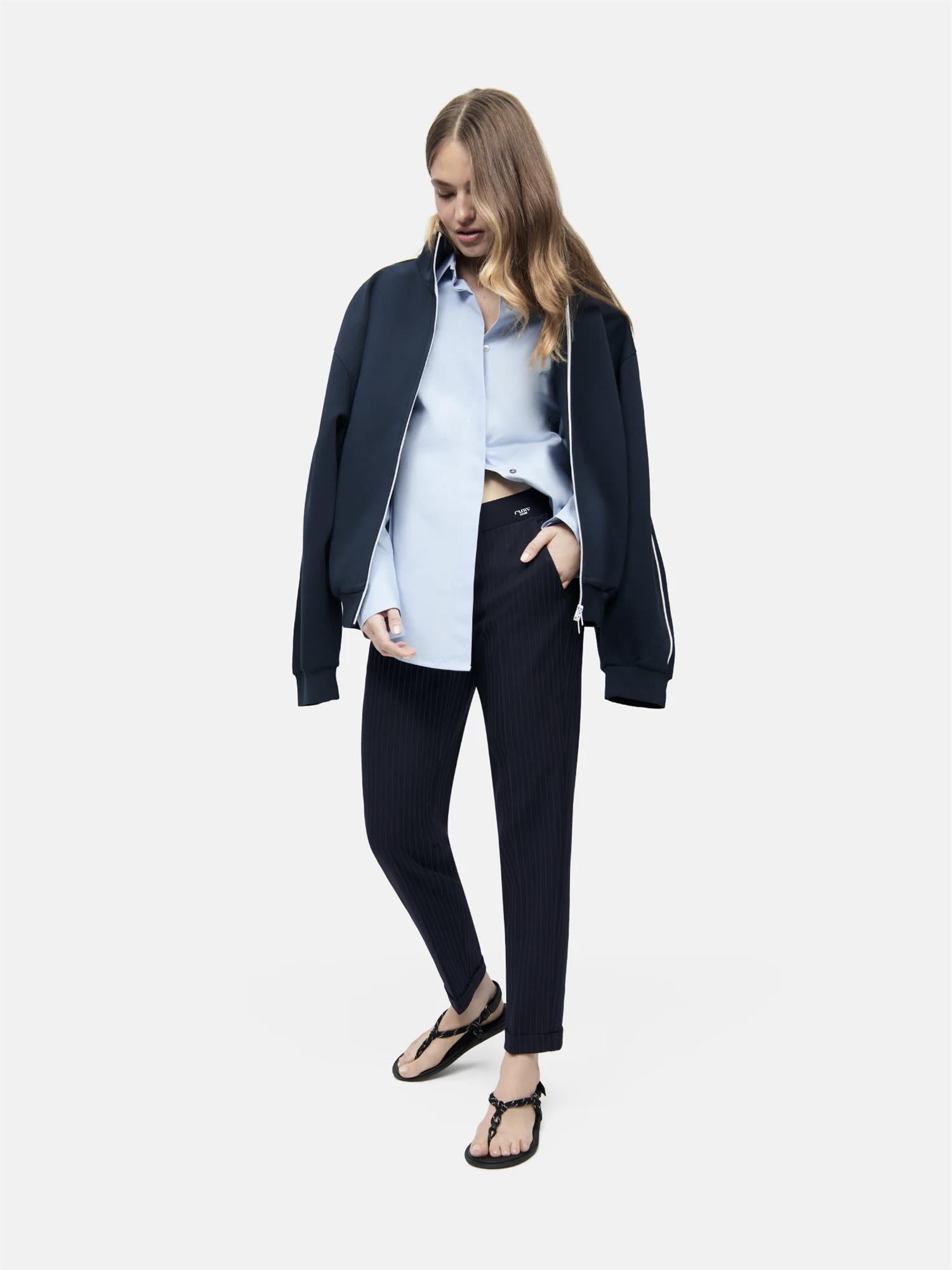 Kim Pant, Pin Stripe Deep Midnight