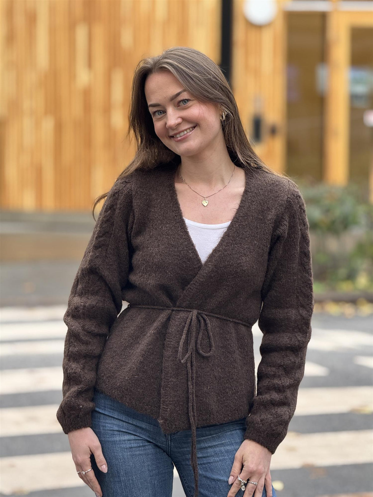 Bina cardigan, Brown