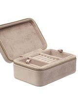 Velvet Jewellery Box, Warm Taupe