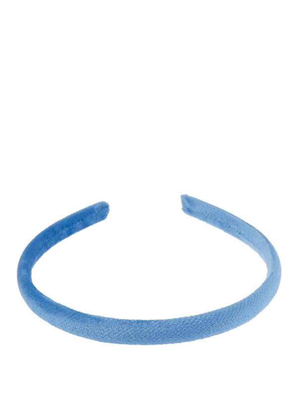 Velvet Hair Band Thin, Ibiza Blue