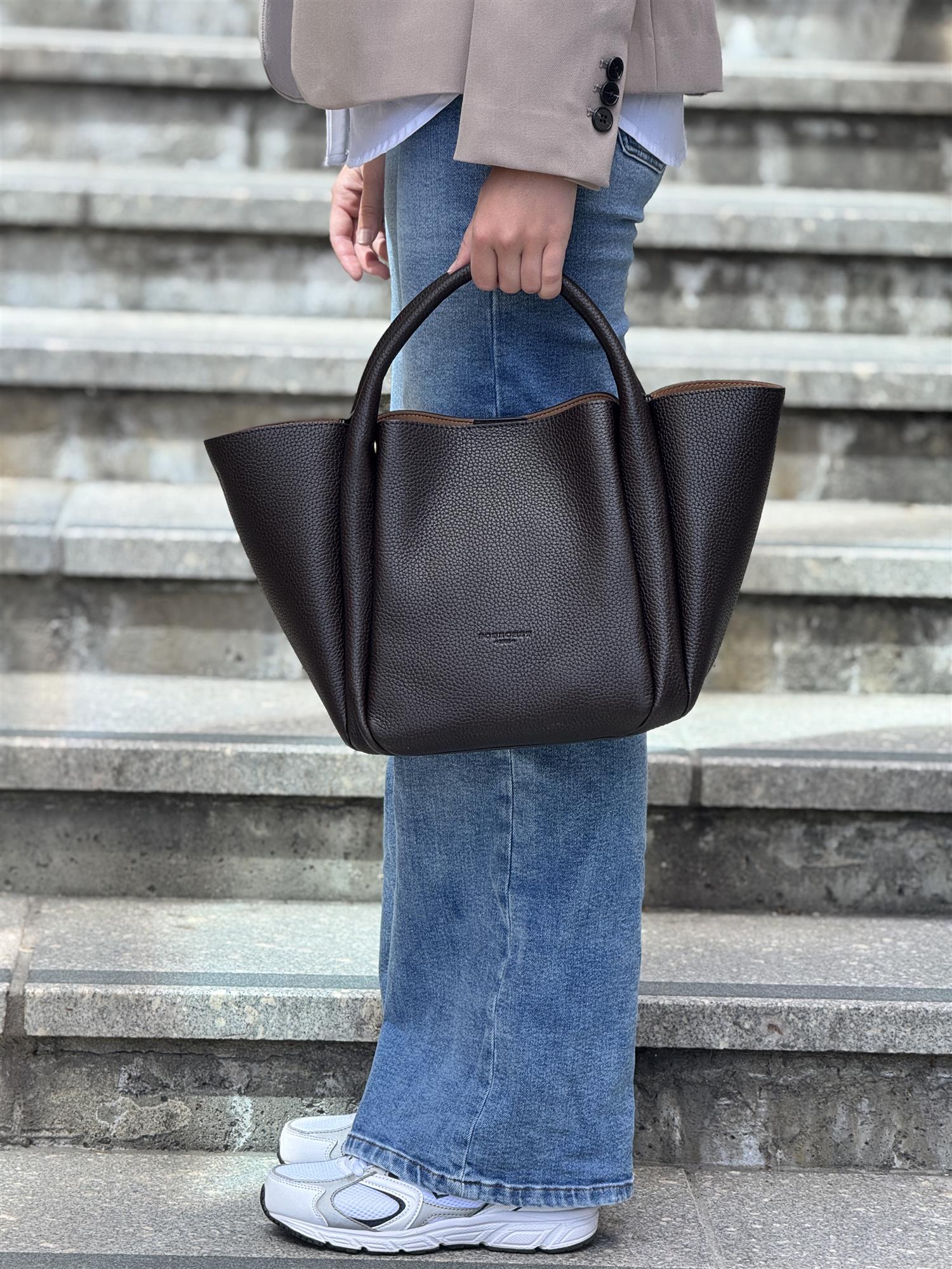 Citrouille  Satchel bag Large, Marron