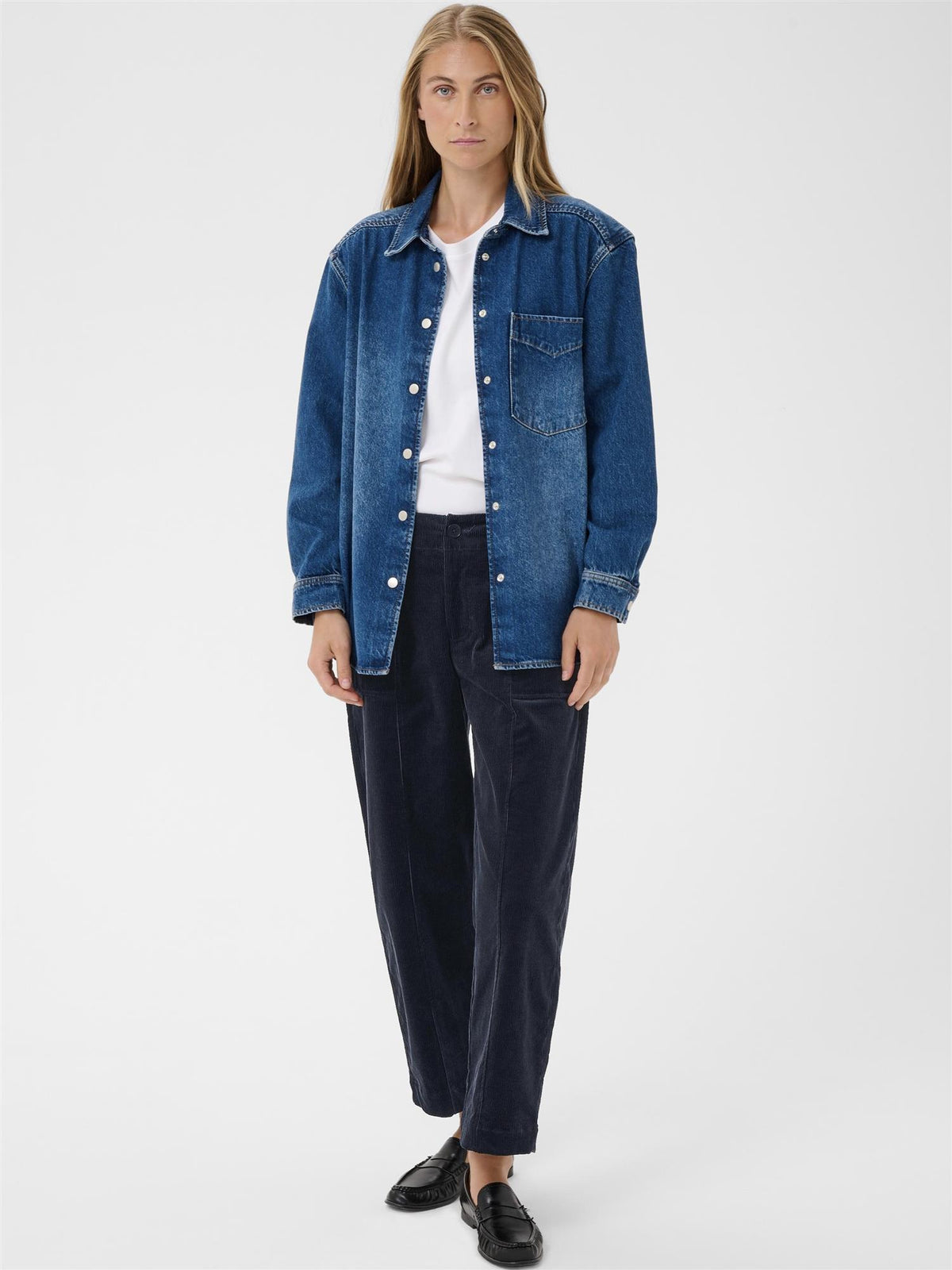 Netta PW Pants, Dark Navy