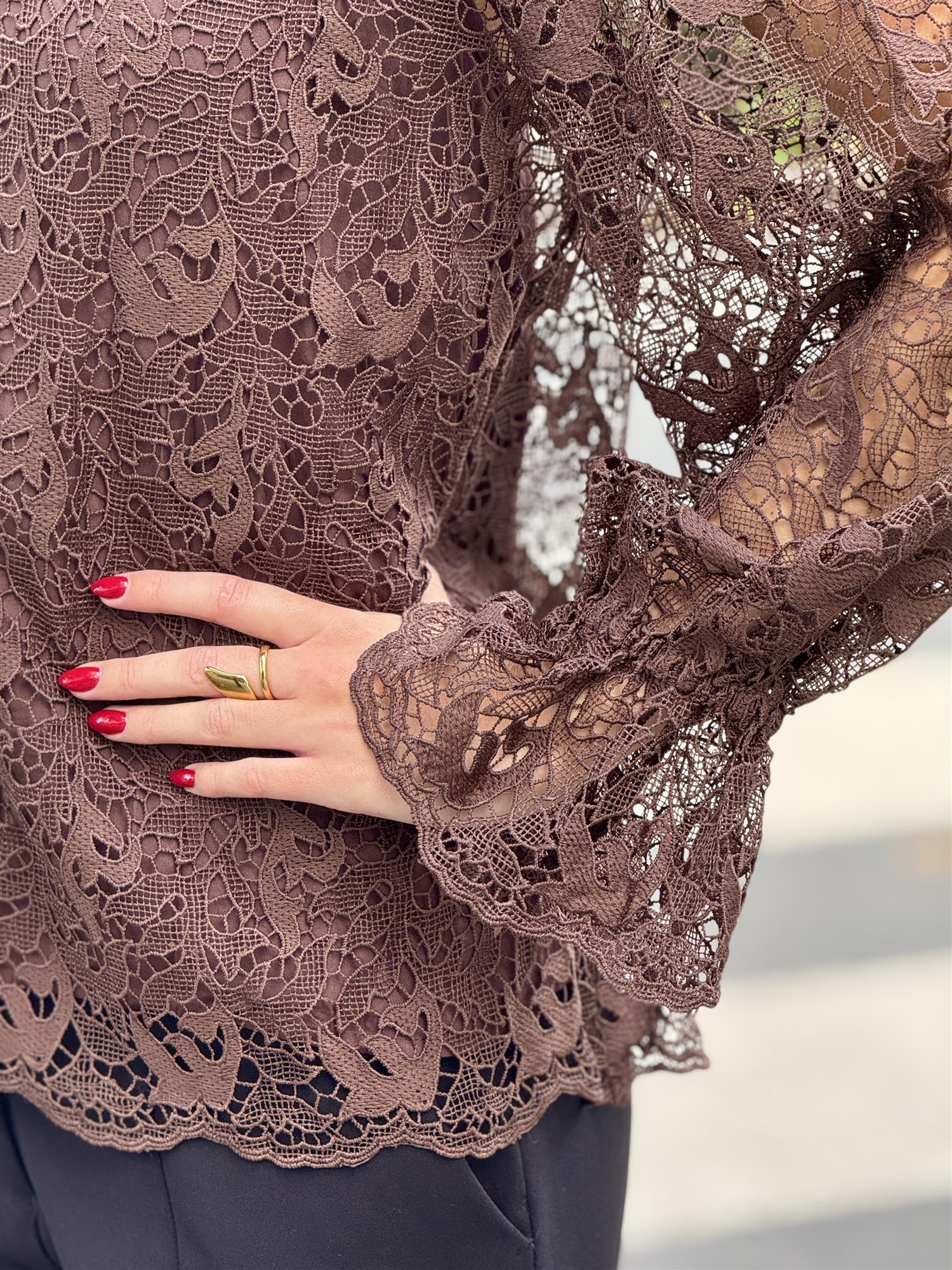 LOOK Blouse, Brown