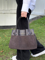 Blossom medium Suede, Dark Brown