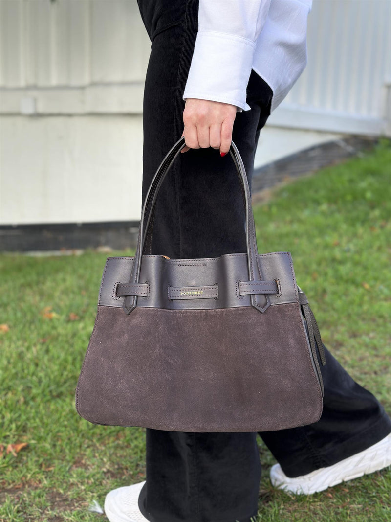 Blossom medium Suede, Dark Brown
