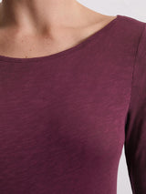 T-shirt, long sleeve, boat neck