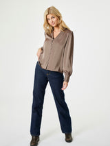 Massima Drapy Satin Blouse