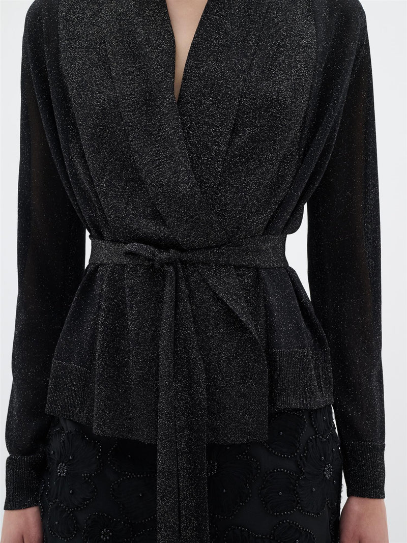 Thani IW Short Cardigan, Black