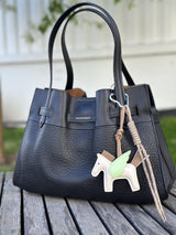 Bag Charm, Beige Fancy Horse