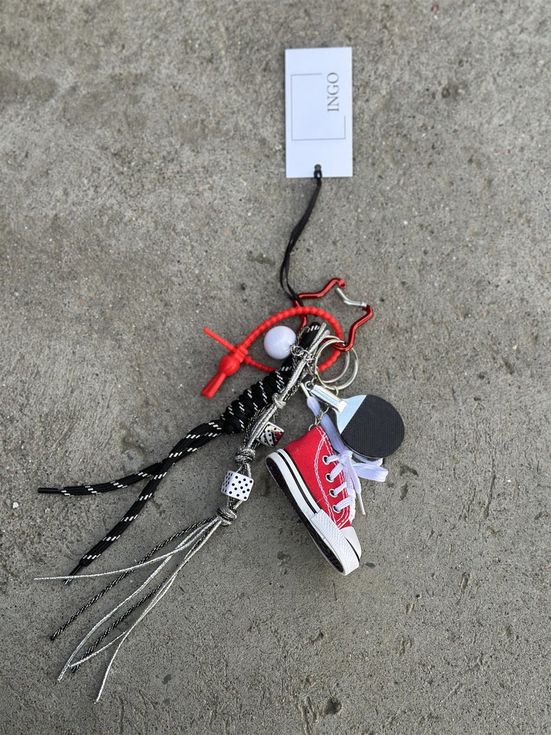 Bag Charm, Red Basket Converse